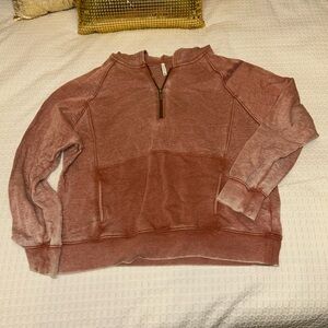 Z Supply Mauve Half-Zip Sweater